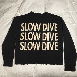 Slowdive Knit Sweater (Indie, Shoegaze, Goth, Punk, Alt, 80s/90s Siouxsie Sioux)